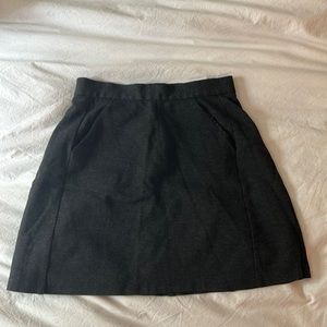 Grey mini skirt with lining